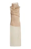 A.w.a.k.e. Tuxedo Dress In Nude