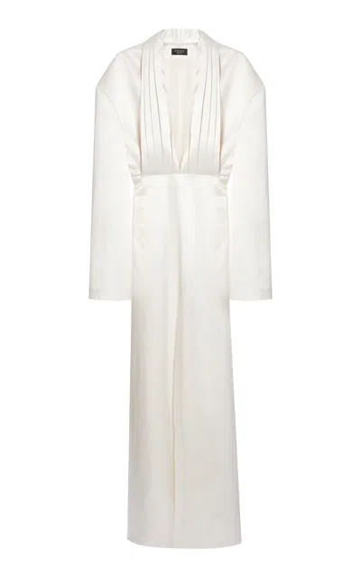 A.w.a.k.e. Tuxedo Dress (with Fried Egg Print) In Ivory