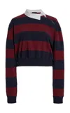 A.w.a.k.e. Twisted Collar Rugby Jersey In Stripe