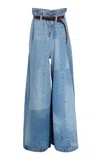 A.w.a.k.e. Wide Leg Denim Pants In Blue