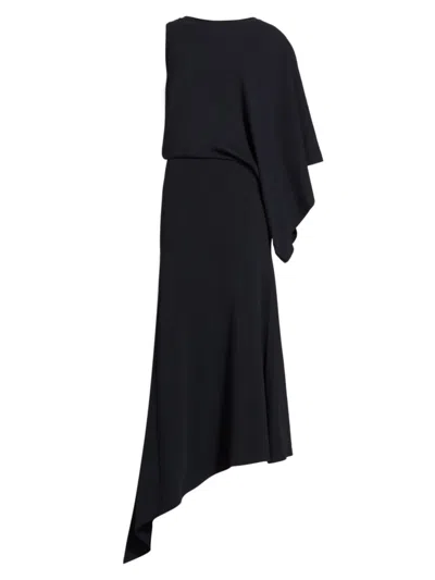 A.w.a.k.e. Women's Main Asymmetric Drape Maxi Dress In Black