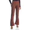 A.w.a.k.e. Womens High Rise Split Hem Straight Leg Pants In Brown