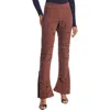 A.w.a.k.e. Woven Slit Hem Pants In Brown