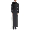 A.w.a.k.e. Asymmetric Crepe Maxi Dress In Multi