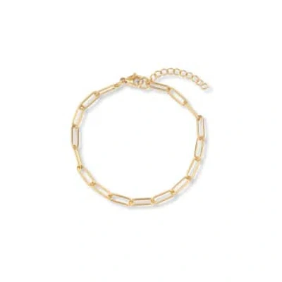 A Weathered Penny Cable Bracelet In Gold