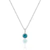 A Weathered Penny Women's Blue / Silver Silver Birthstone Necklace - December In Gold