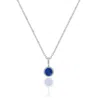 A Weathered Penny Women's Blue / Silver Silver Birthstone Necklace - September In Silver