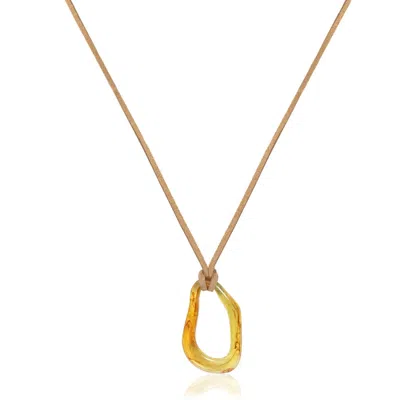 A Weathered Penny Women's Brown Ember Necklace - Sand In Gold