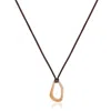 A Weathered Penny Women's Brown / Pink Nyx Necklace - Dark Brown In Gold