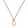 A Weathered Penny Women's Brown / Pink Nyx Necklace - Light Brown In Gold