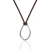 A Weathered Penny Women's Brown / Silver Silver Orb Necklace - Dark Brown Cord