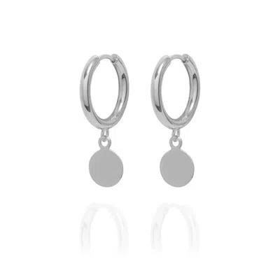 A Weathered Penny Women's Etta Hoops Silver In Metallic