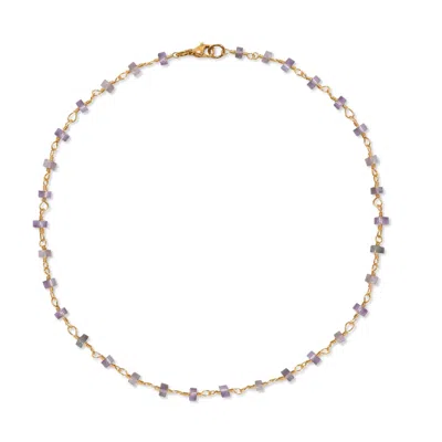 A Weathered Penny Women's Gold Amethyst Wire Necklace