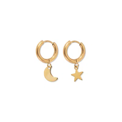 A Weathered Penny Women's Gold Astral Hoops