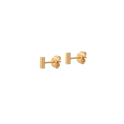 A Weathered Penny Women's Gold Bar Studs