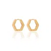 A Weathered Penny Women's Gold Beau Huggie Hoops