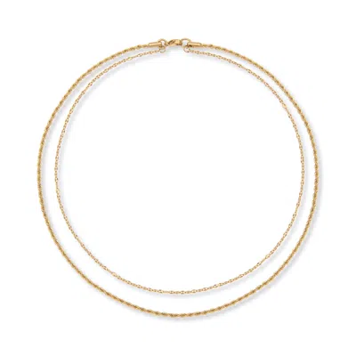 A Weathered Penny Women's Gold Contrast Layered Necklace