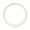 A WEATHERED PENNY WOMEN'S GOLD CONTRAST LAYERED NECKLACE