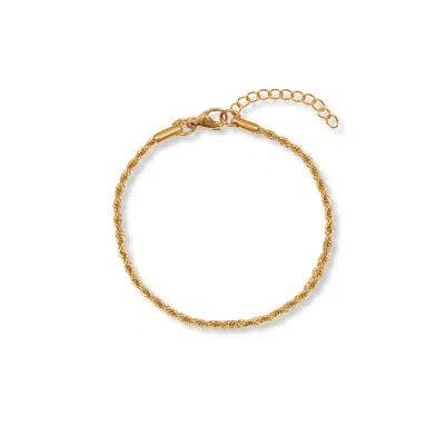 A Weathered Penny Women's Gold Delicate Rope Bracelet In Gray