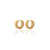 A Weathered Penny Women's Gold Fleur Hoops In Brown