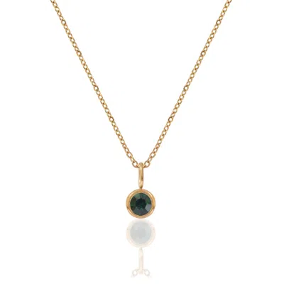 A Weathered Penny Women's Gold / Green Gold Birthstone Necklace - May
