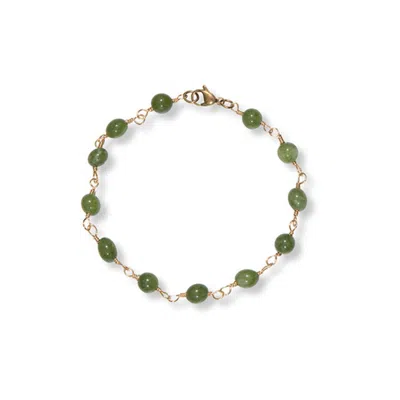 A Weathered Penny Women's Gold / Green Olive Bracelet In Gold/green