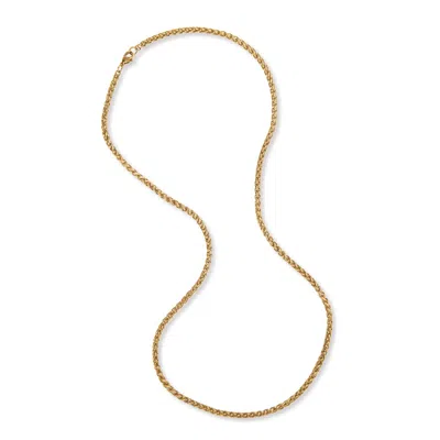 A Weathered Penny Women's Gold Long Delicate Weave Chain