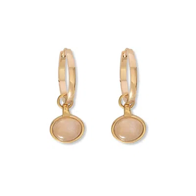 A Weathered Penny Women's Gold / Neutrals Hera Hoops In Pink
