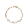 A WEATHERED PENNY WOMEN'S GOLD PEARL BRACELET