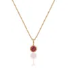 A Weathered Penny Women's Gold / Red Gold Birthstone Necklace - January In Multi