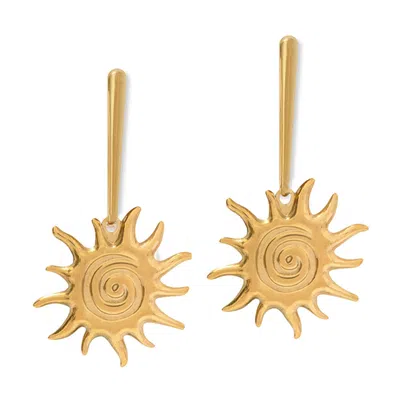 A Weathered Penny Women's Gold Solar Studs