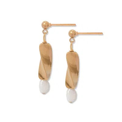 A Weathered Penny Women's Gold / White Gold Sierra Pearl Studs