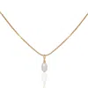 A Weathered Penny Women's Gold / White Pearl Droplet Necklace