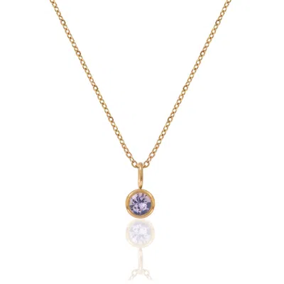 A Weathered Penny Women's Gold / Yellow Gold Birthstone Necklace - February
