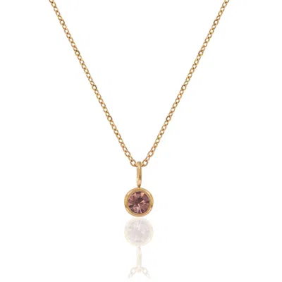 A Weathered Penny Women's Gold / Yellow Gold Birthstone Necklace - October