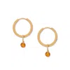 A Weathered Penny Women's Gold / Yellow / Orange Amber Hoops