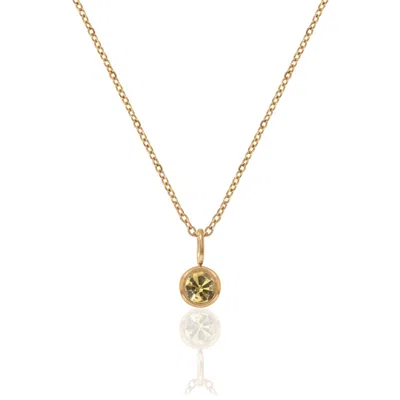 A Weathered Penny Women's Gold / Yellow / Orange Gold Birthstone Necklace - November