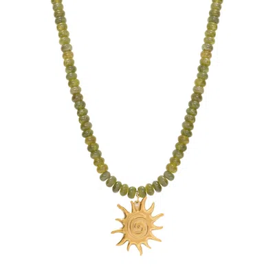 A Weathered Penny Women's Green / Gold Toren Necklace