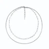 A Weathered Penny Women's Layered Chain Necklace Silver In Gold