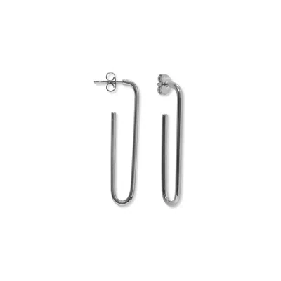 A Weathered Penny Women's Mya Hoops - Silver In Gray