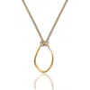 A Weathered Penny Women's Neutrals / Gold Gold Orb Necklace - Beige Cord In Gold