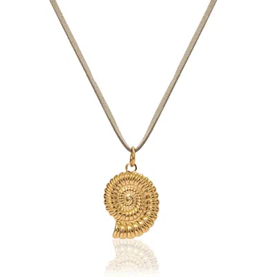 A Weathered Penny Women's Neutrals / Gold Suri Cord Necklace ~ Sand Cord
