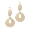 A Weathered Penny Women's Neutrals / White / Gold Marble Palm Earrings In Gold