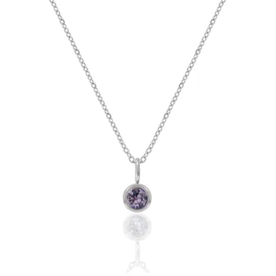 A Weathered Penny Women's Orange / Silver Silver Birthstone Necklace - February