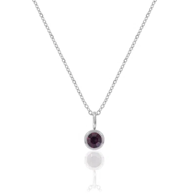 A Weathered Penny Women's Pink / Purple / Silver Silver Birthstone Necklace - June In Pink/purple/silver