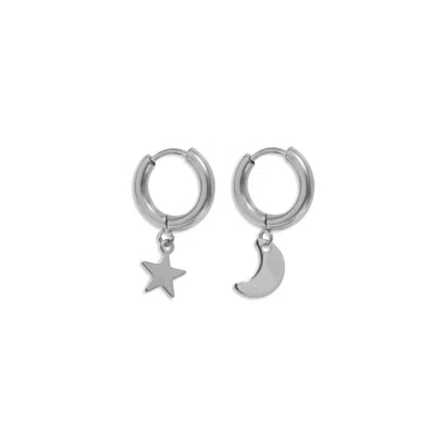 A Weathered Penny Women's Silver Astral Hoops In Metallic