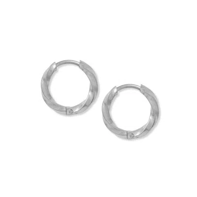 A Weathered Penny Women's Silver Bay Hoops In Metallic