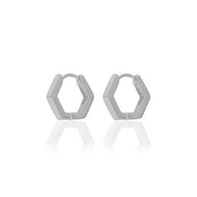 A Weathered Penny Women's Silver Beau Huggie Hoops