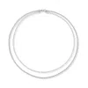 A Weathered Penny Women's Silver Contrast Layered Necklace In White