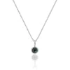 A Weathered Penny Women's Silver / Green Silver Birthstone Necklace - May In Metallic